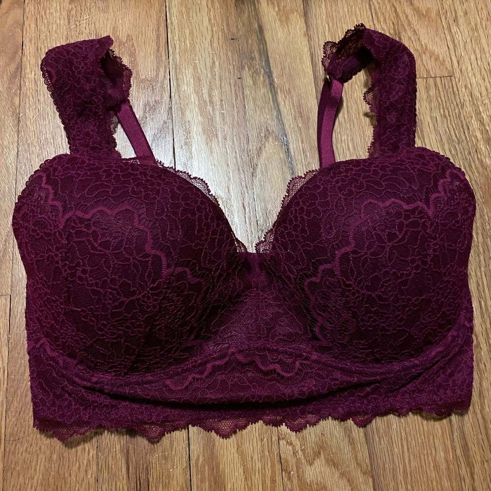 ***NWOT***Pink Rouge VS Dream Angels Longline Wireless Bra - 32DD